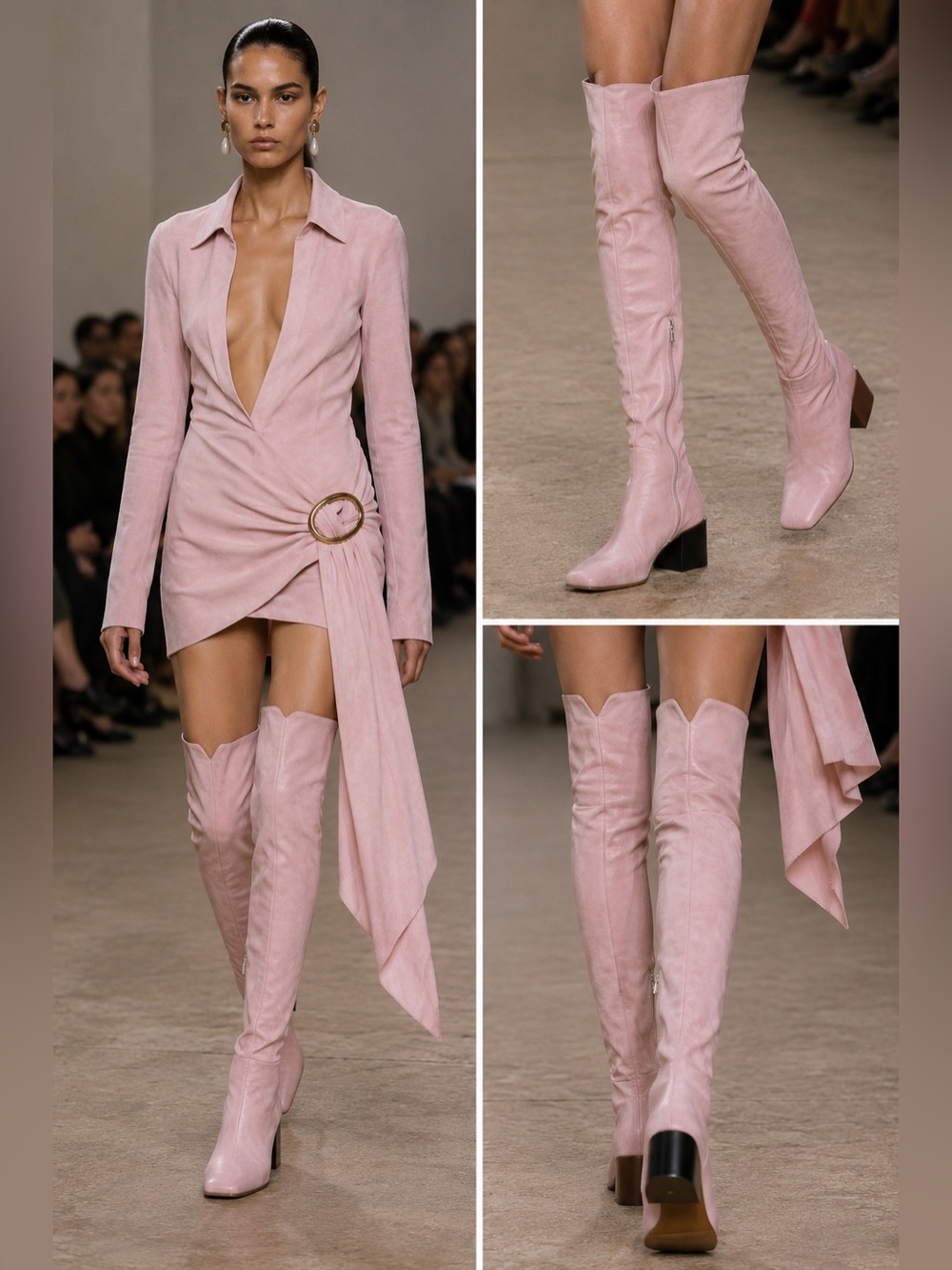 Jacquemus Arlequin Over-the-knee Boots Pink NIB Size 6